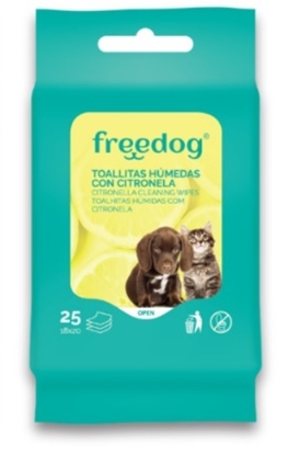 Picture of Freedog Citronella Pocket Cleansing Wipes for Dogs and Cats